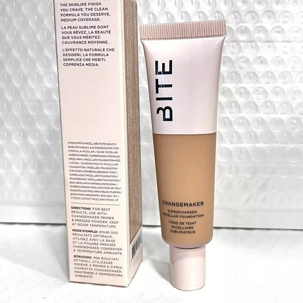 BITE BEAUTY ChangeMaker Micellar Foundation - M80 Medium - Vegan 100% New In Box